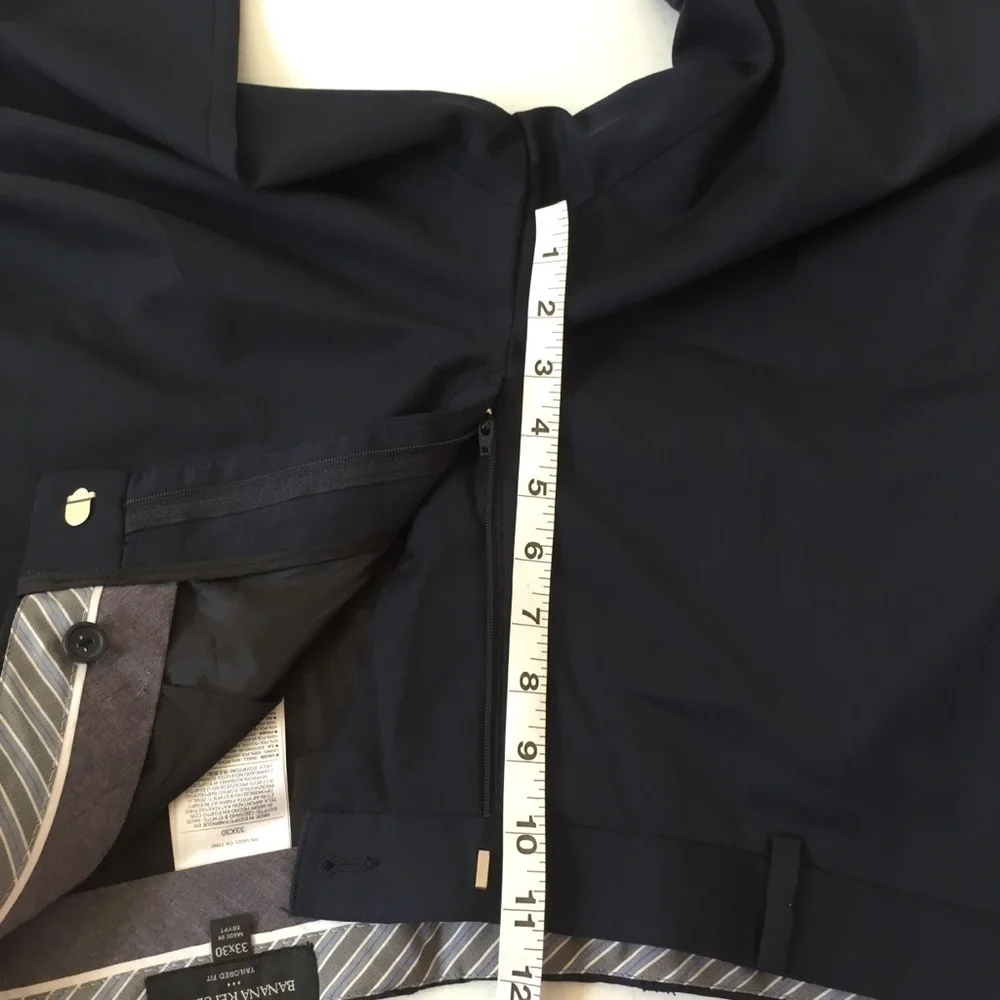 BANANA REPUBLIC Tailored Fit  Wool Blend Navy Blue